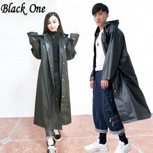 Load image into Gallery viewer, Women Raincoat Men Black Rain Clothes covers Impermeable Rainwear Capa de chuva chubasquero Poncho Waterproof Hooded Rain Coat