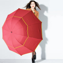 Load image into Gallery viewer, 130cm Big Top Quality Umbrella Men Rain Woman Windproof Large Paraguas Male Women Sun 3 Floding Big Umbrella Outdoor Parapluie

