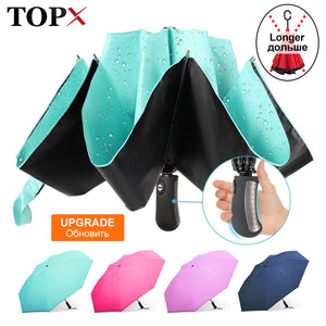 Folding Reverse Umbrella Rain Women Men Big Windproof Black Coating Sun Umbrellas Gifts Parasol Automatic Business Car Paraguas